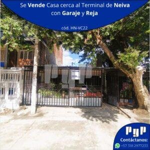 Se Vende Casa Con Garaje y Reja cerca al Terminal de Neiva