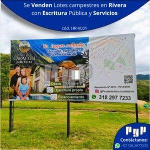 Venta de Lotes Campestres en Rivera - Huila